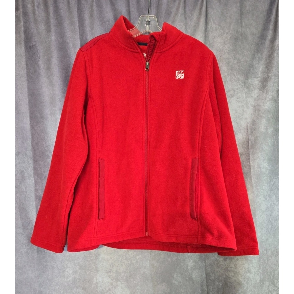 Adult 2XL Chick-Fil-A Team Style Oobe Red Uniform Zip Up Fleece Jacket